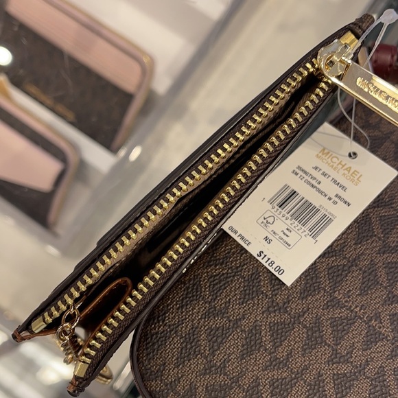 Michael Kors Jet Set Travel Small Leather Top Zip Coin Pouch With ID - Picture 9 of 13
